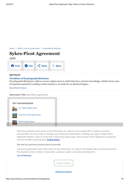 Sykes-Picot Agreement | Map, History, & Facts | Britannica