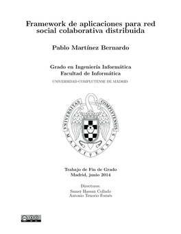 Framework De Aplicaciones Para Red Social Colaborativa Distribuida