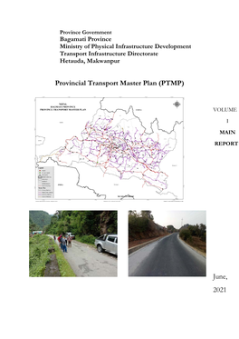 Provincial Transport Master Plan (PTMP) June, 2021