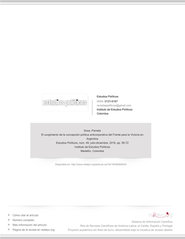 El Surgimiento De La Concepción Política Anticorporativa Del Frente Para La Victoria En Argentina Estudios Políticos, Núm