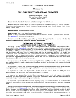 Employee Benefits Programs Committee