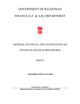 Government of Rajasthan Finance