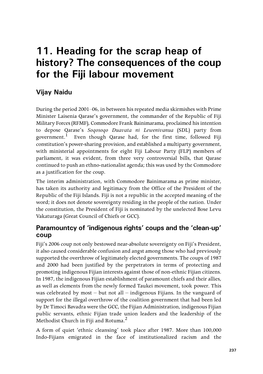 The Consequences of the Coup for the Fiji Labour Movement