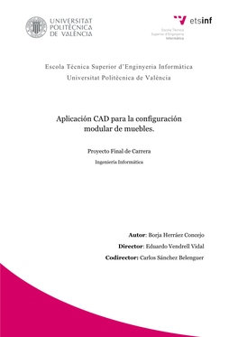 Aplicación CAD Para La Configuración Modular De Muebles