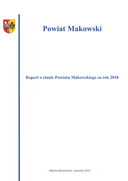 Powiat Makowski Raport O Stanie Powiatu Makowskiego Za Rok 2018