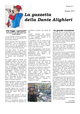 Gazzetta Dante Alighieri 2014