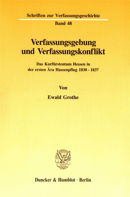 Verfassungsgebung Und Verfassungskonflikt. Das