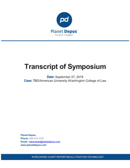 Transcript of Symposium