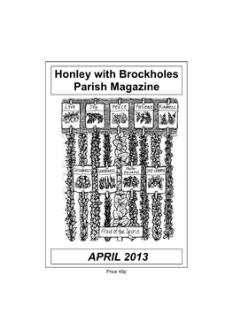 APRIL 2013 Honley with Brockholes Parish Magazine