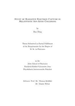 Study of Radiative Electron Capture in Relativistic Ion-Atom Collisions By