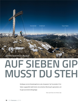 Seven Summits Stubai Auf Sieben Gipfeln Musst Du Stehen