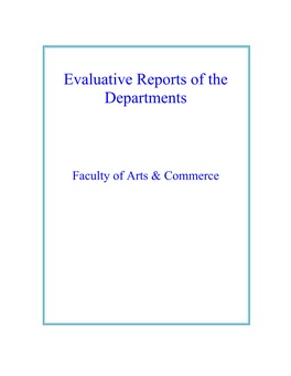 Evaluative Reports of the Departments