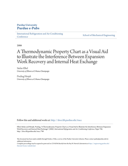 A Thermodynamic Property Chart As a Visual Aid to Illustrate The