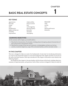 Basic Real Estate Concepts 1