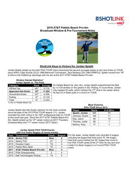 2018 AT&T Pebble Beach Pro-Am Broadcast Window & Pre