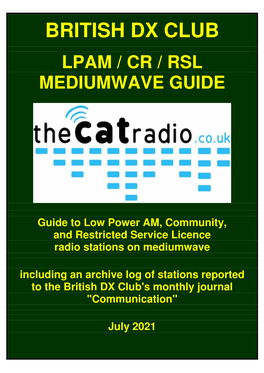 UK LPAM / RSL / Community Radio Mediumwave