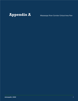 Mississippi River Corridor Critical Area Plan