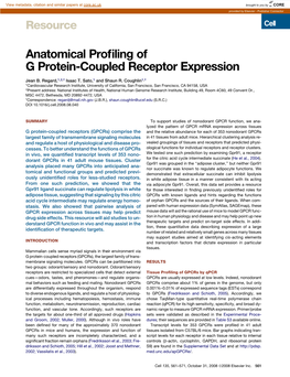 Anatomical Profiling of G Protein-Coupled Receptor Expression