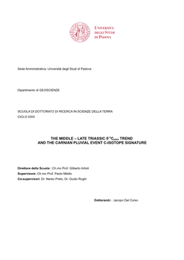 THE MIDDLE – LATE TRIASSIC Δ13cplant TREND and THE