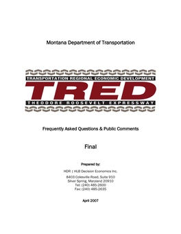 Us 2 / Mt 16 Tred Study Mdt Faq and Comments Page 1 April 2007