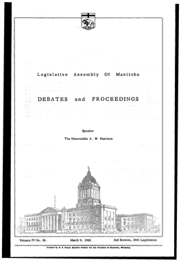 DEBATES and PROCEEDINGS