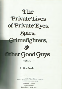 Cprivate'lives Spies, •Nr Good Guys
