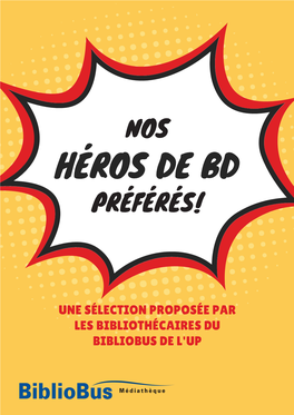 Brochure "Nos Héros De BD Préférés"