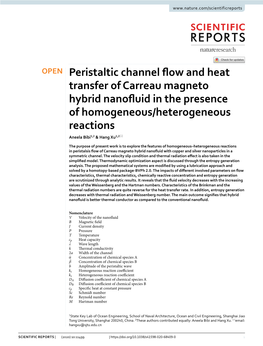 Peristaltic Channel Flow and Heat Transfer of Carreau Magneto Hybrid