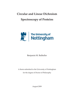 Circular and Linear Dichroism Spectroscopy of Proteins