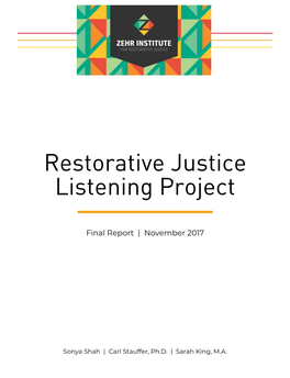 Restorative Justice Listening Project