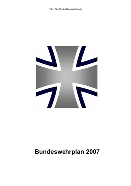 Bundeswehrplan 2007