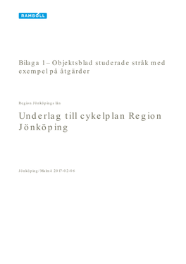 Underlag Till Cykelplan Region Jönköping