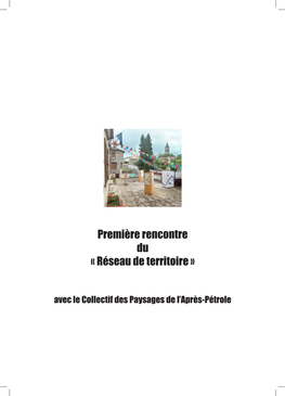 Carnet De La Première Rencontre Du Réseau De Territoire