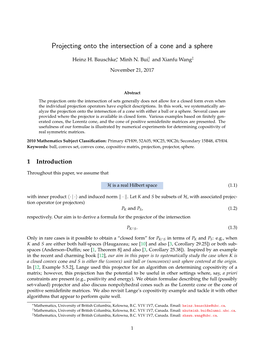 Projecting Onto the Intersection of a Cone and a Sphere