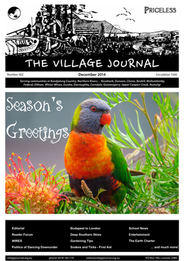 VILLAGE JOURNAL Number 302 December 2014 Circulation 1500