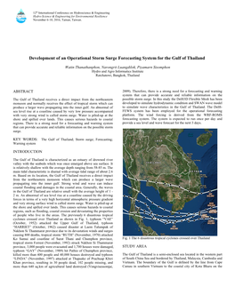 Development of an Operational Storm Surge Forecasting System for the Gulf of Thailand