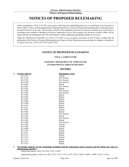 Notices of Proposed Rulemaking 1044