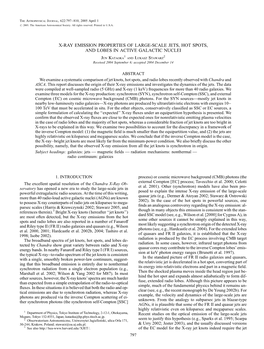 X-Ray Emission Properties of Large-Scale Jets, Hot Spots, And