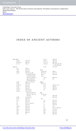 Index of Ancient Authors
