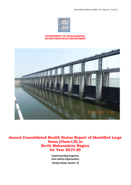 Annual Consolidated Health Status Report of Identified Large Dams (Class-I,II) in North Maharashtra Region for Year 2019-20