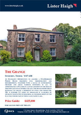 The Grange Sinderby, Thirsk Yo7 4Jb