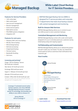 White-Label Cloud Backup for IT Service Providers