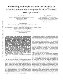 Embedding Technique and Network Analysis of Scientific Innovations
