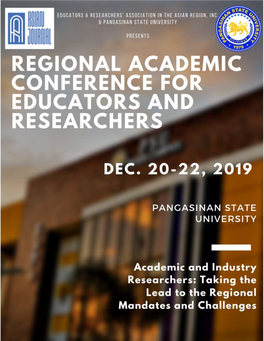 RACER2019 Home.Asianjournal.Org/Racer2019 REGIONAL ACADEMIC CONFERENCE