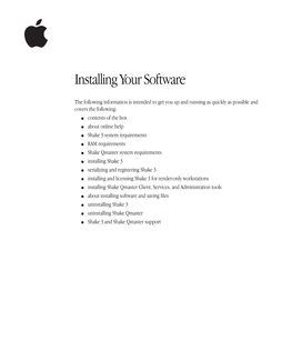 Installing Your Software