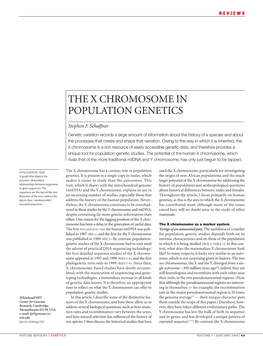 The X Chromosome in Population Genetics