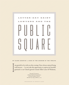 Latter-Day Saint Lawyers and the Public Square