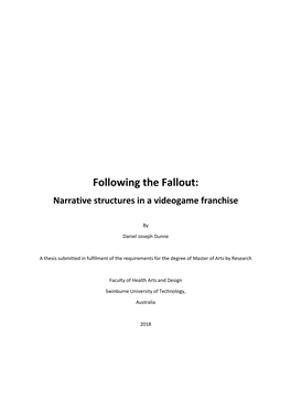 Following the Fallout: Narrative Structures in a Videogame Franchise