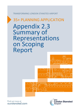 Appendix 2.3 Summary of Representations on Scoping Report