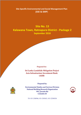 Kalawana Town, Ratnapura District - Package 2